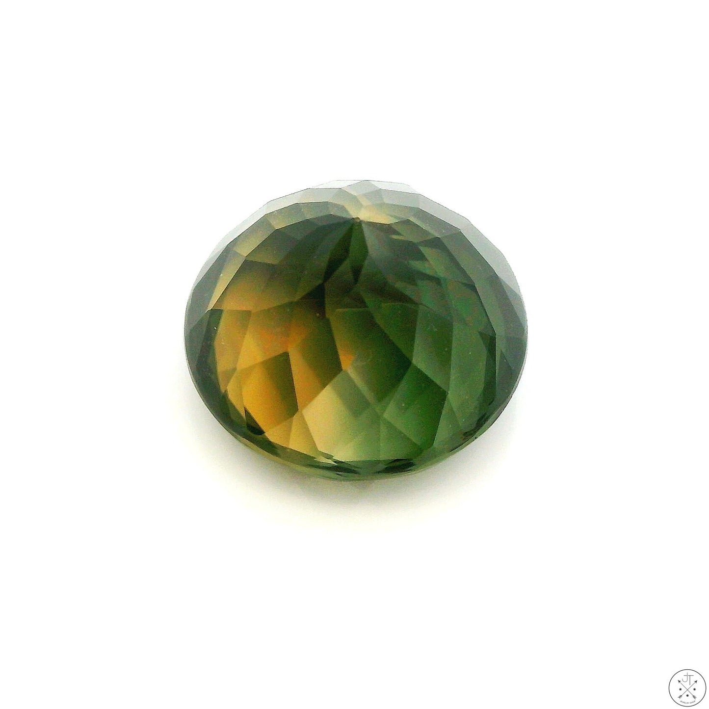 5.27 Carat Natural Green Tourmaline 10 mm Round Faceted Gemstone Loose