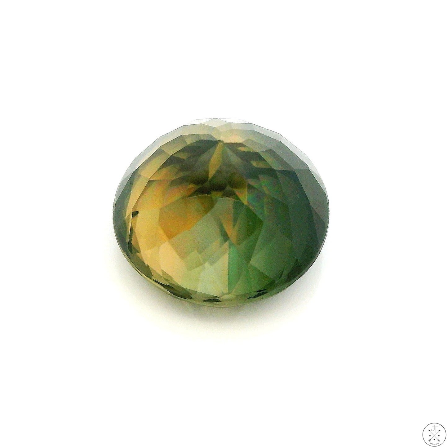 5.27 Carat Natural Green Tourmaline 10 mm Round Faceted Gemstone Loose