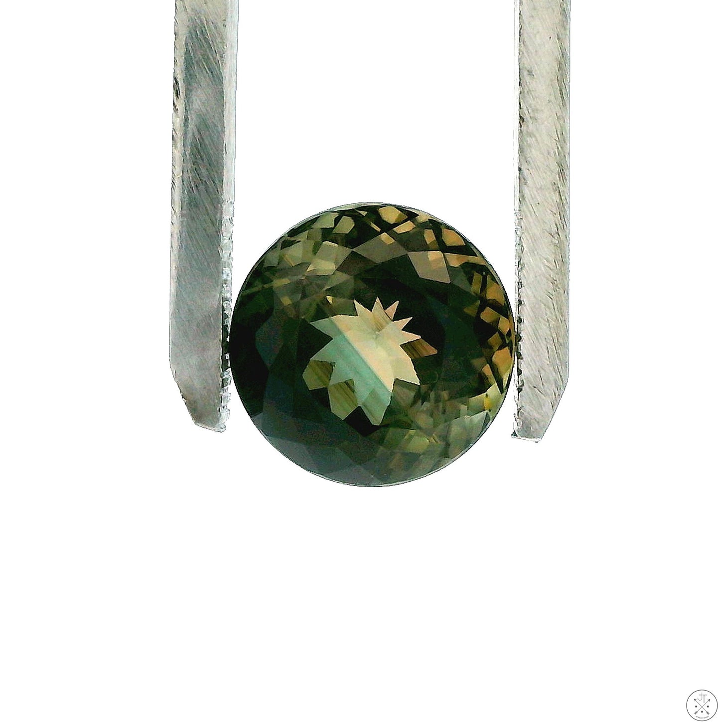 5.27 Carat Natural Green Tourmaline 10 mm Round Faceted Gemstone Loose