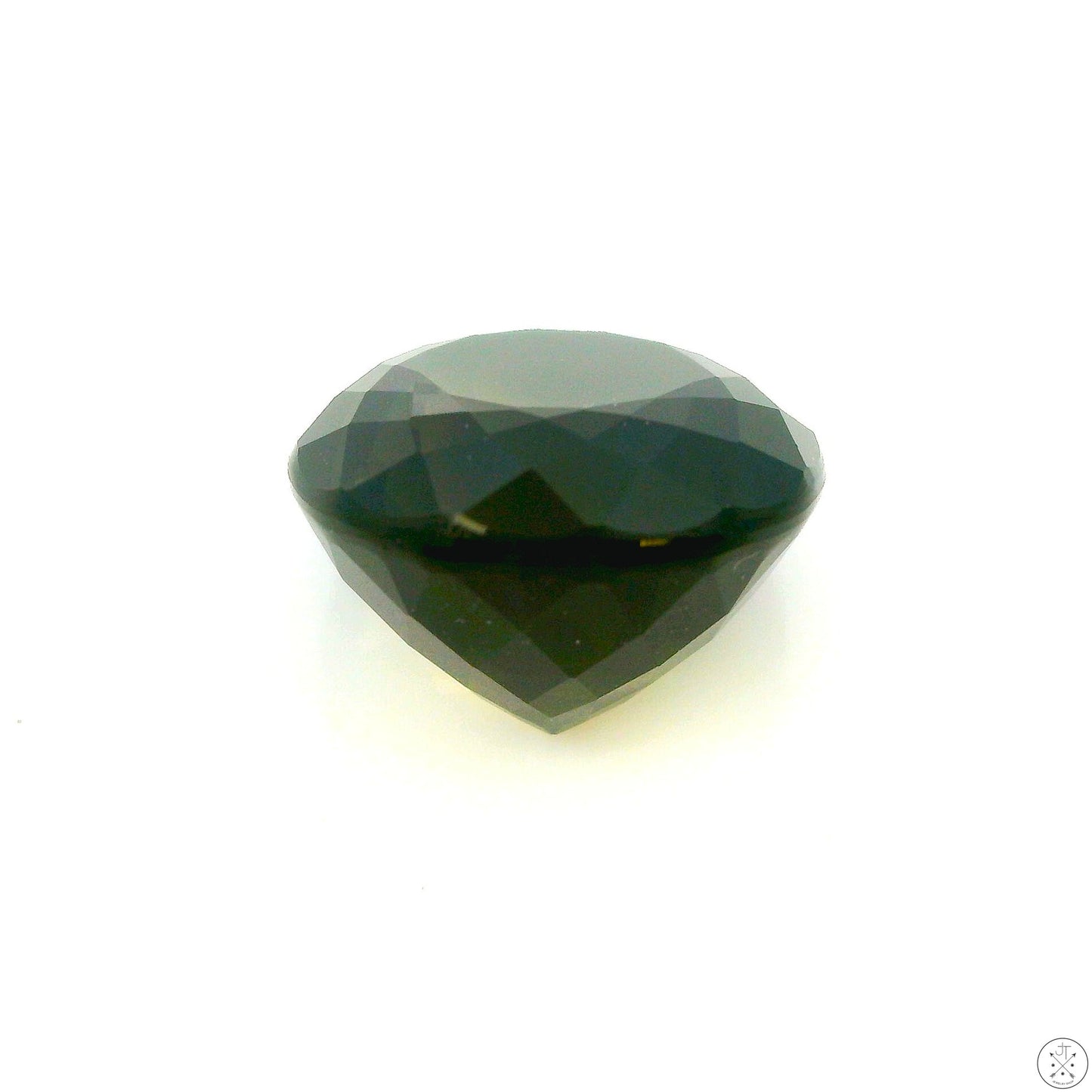 5.27 Carat Natural Green Tourmaline 10 mm Round Faceted Gemstone Loose