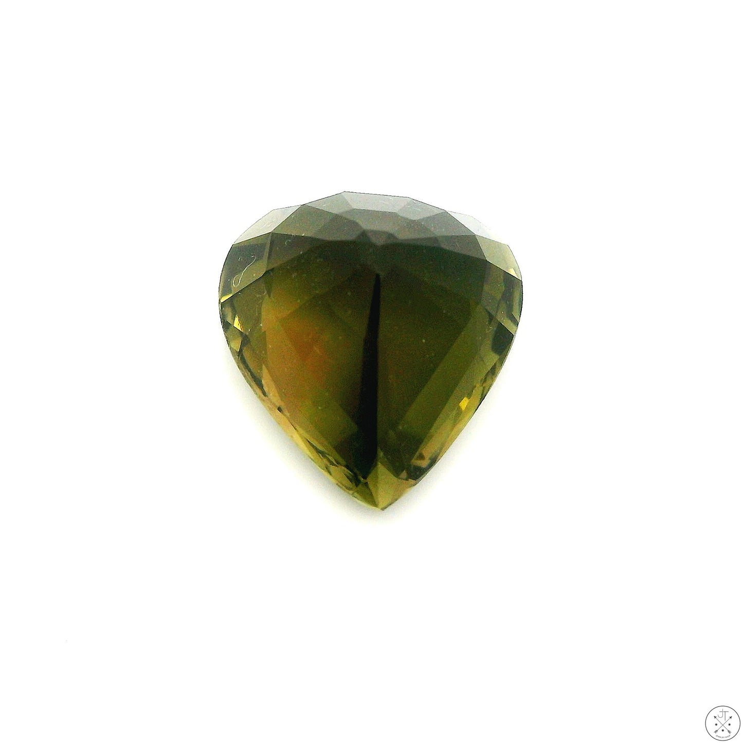 3.10 Carat Natural Green Tourmaline 11 x 9 mm Pear Faceted Gemstone Loose
