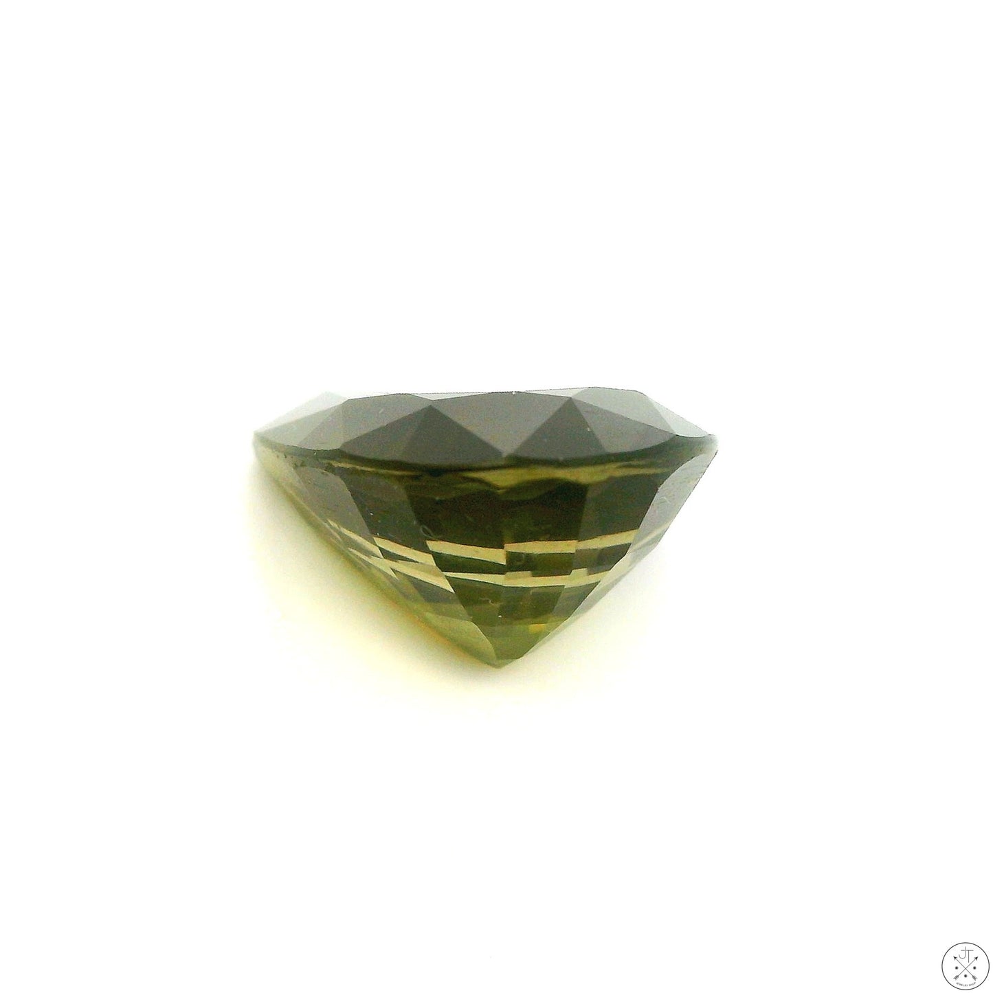 3.10 Carat Natural Green Tourmaline 11 x 9 mm Pear Faceted Gemstone Loose