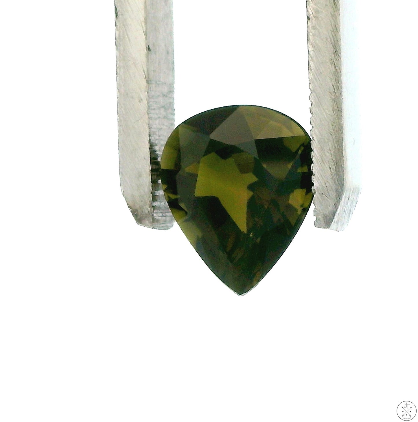 3.10 Carat Natural Green Tourmaline 11 x 9 mm Pear Faceted Gemstone Loose