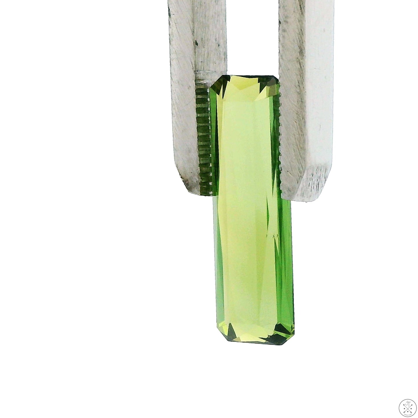 4.12 Carat Natural Green Tourmaline 18 x 6 mm Rectangle Faceted Gemstone Loose