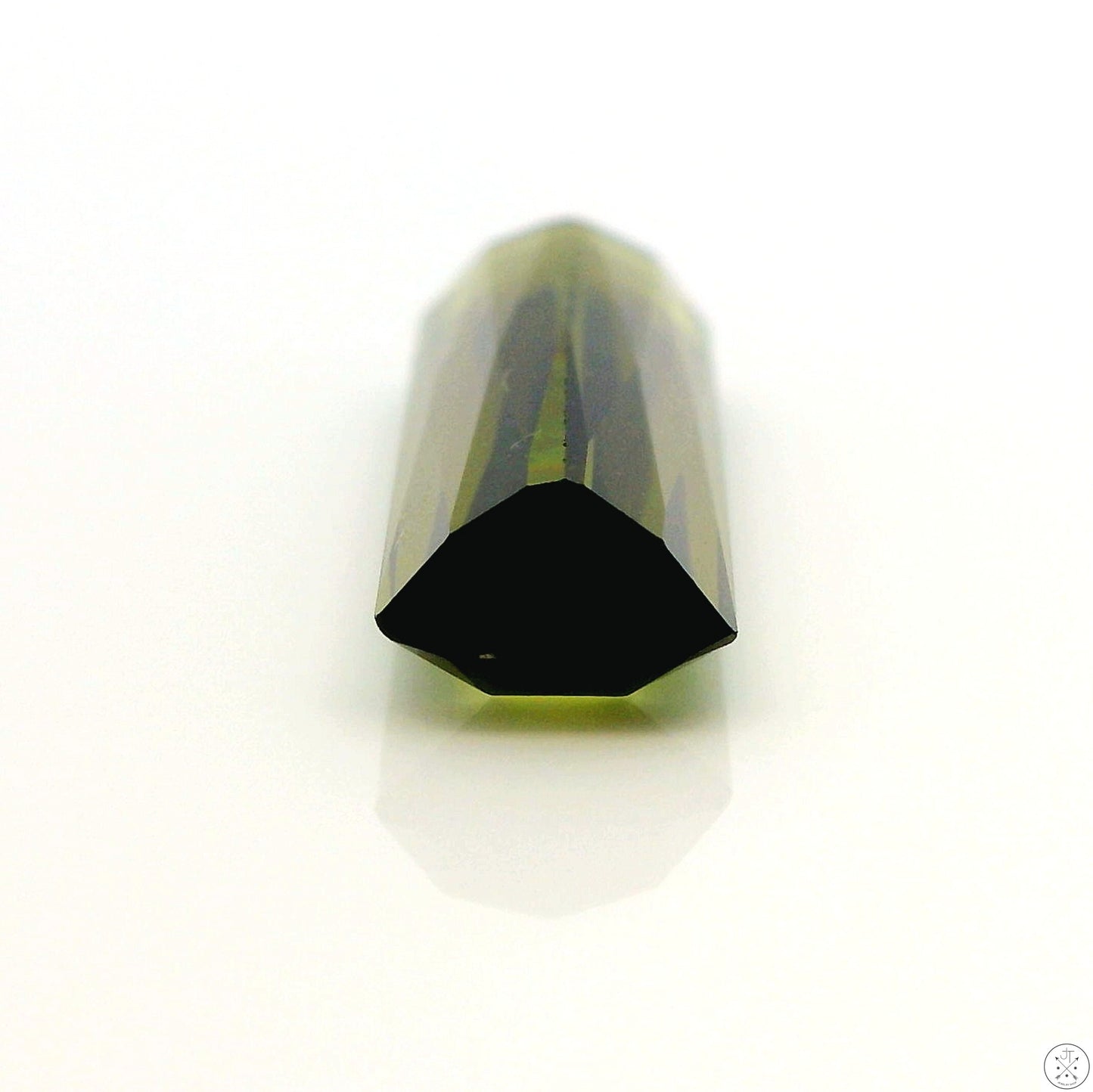 4.12 Carat Natural Green Tourmaline 18 x 6 mm Rectangle Faceted Gemstone Loose