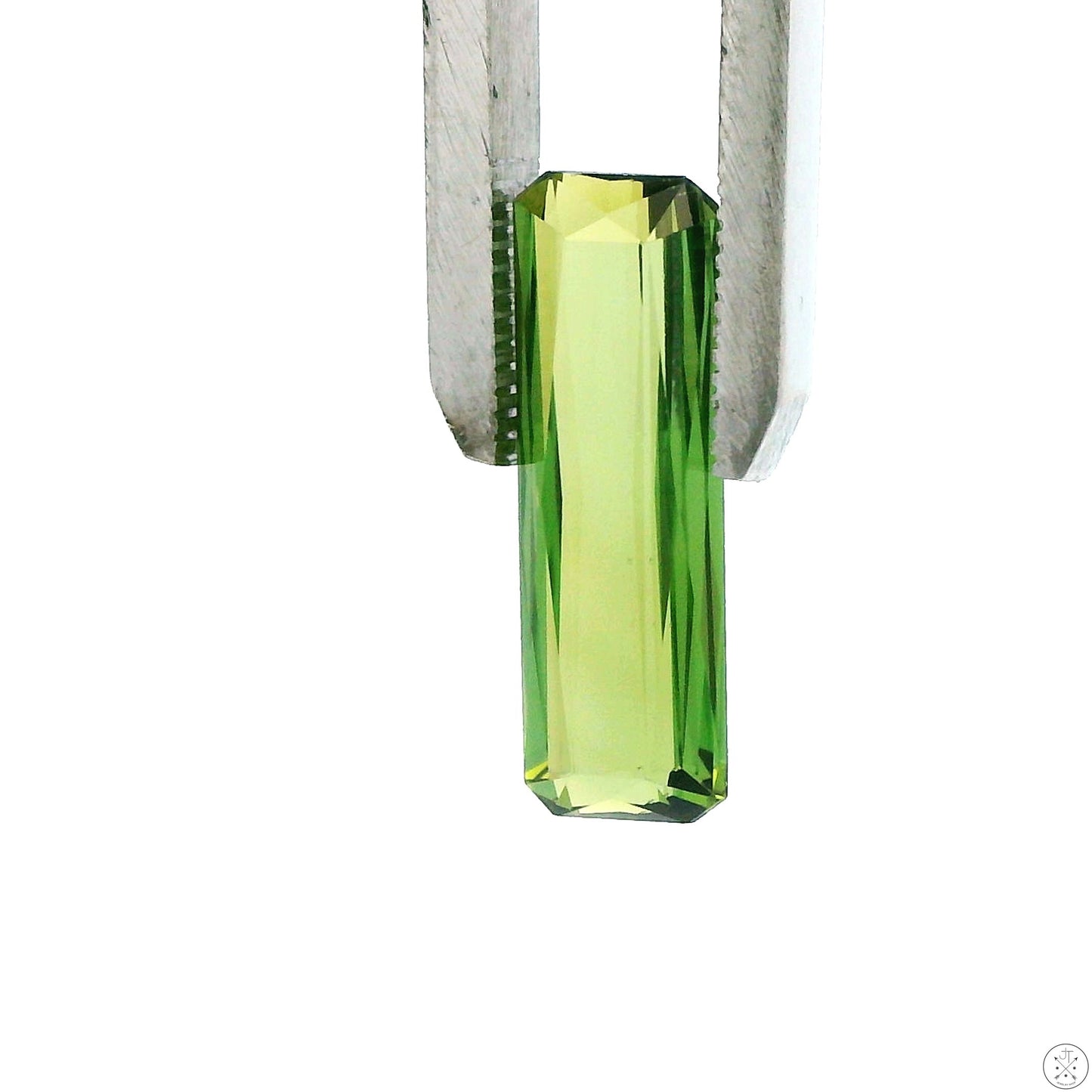 4.12 Carat Natural Green Tourmaline 18 x 6 mm Rectangle Faceted Gemstone Loose