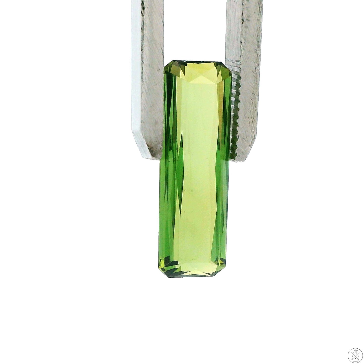 4.12 Carat Natural Green Tourmaline 18 x 6 mm Rectangle Faceted Gemstone Loose