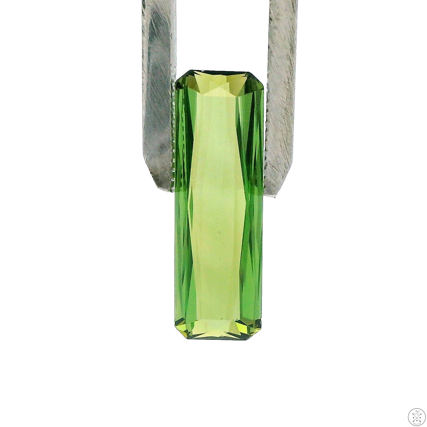 4.12 Carat Natural Green Tourmaline 18 x 6 mm Rectangle Faceted Gemstone Loose