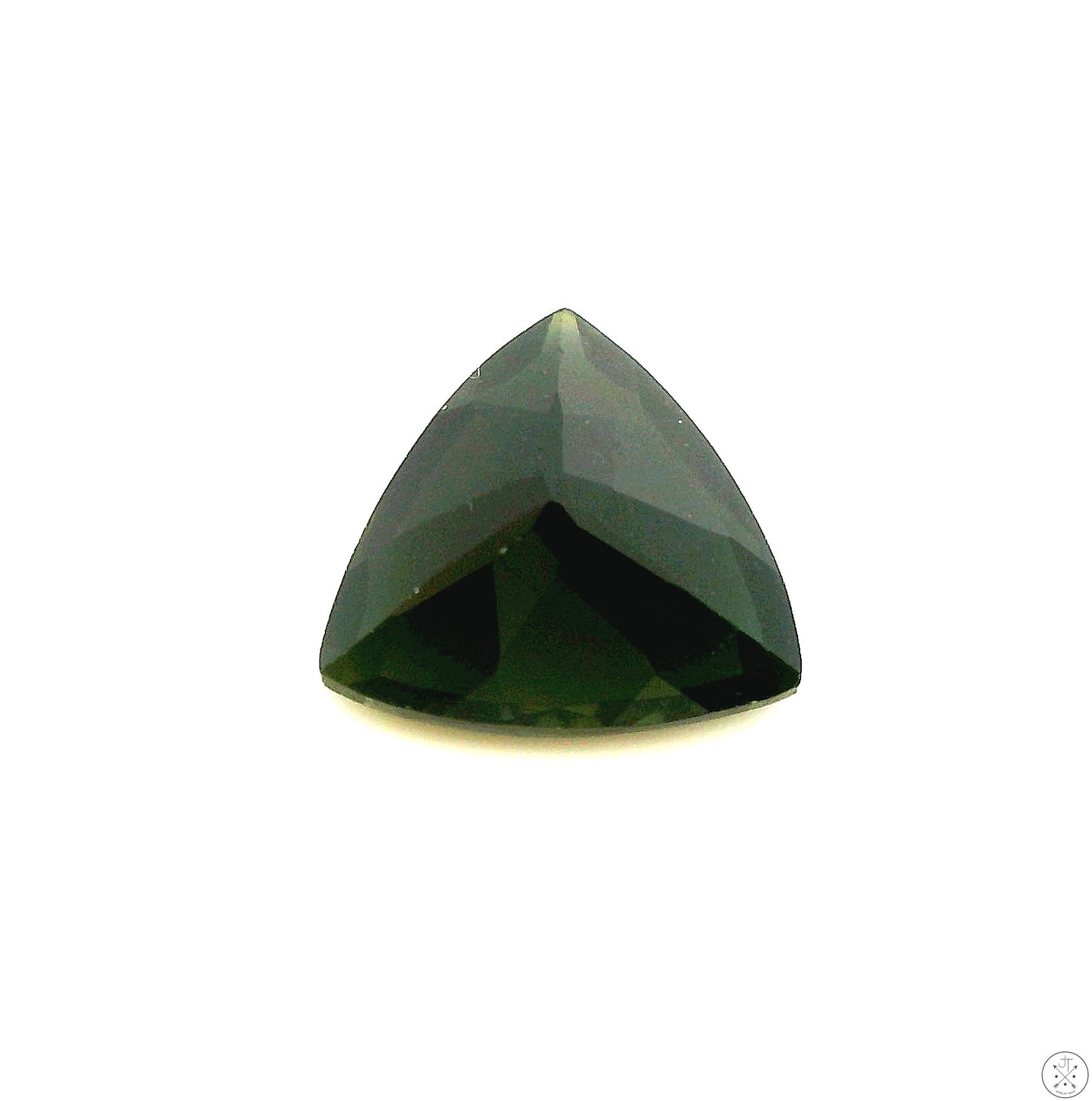 2.53 Carat Natural Green Tourmaline 10 mm Trillion Faceted Gemstone Loose