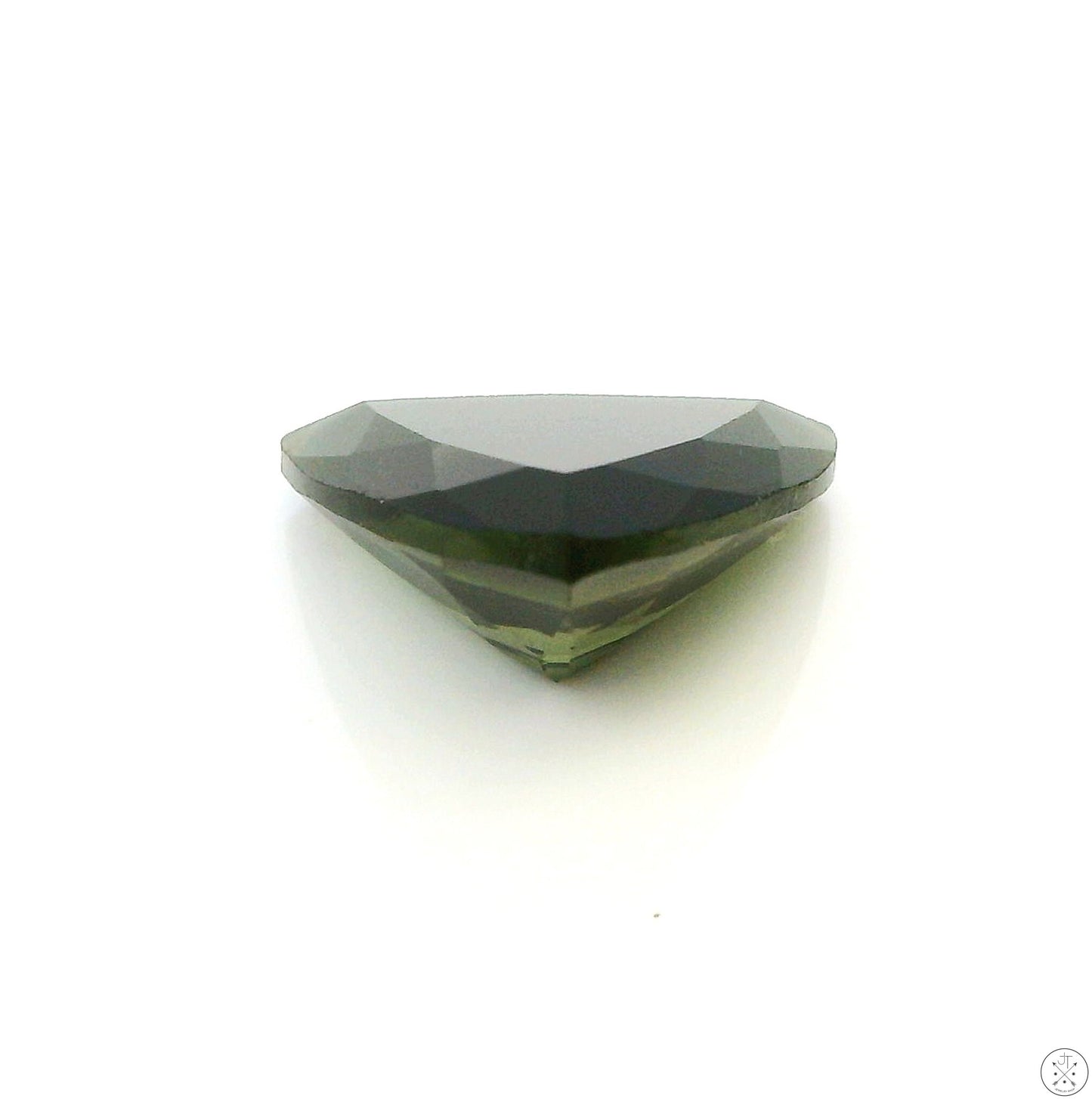 2.53 Carat Natural Green Tourmaline 10 mm Trillion Faceted Gemstone Loose