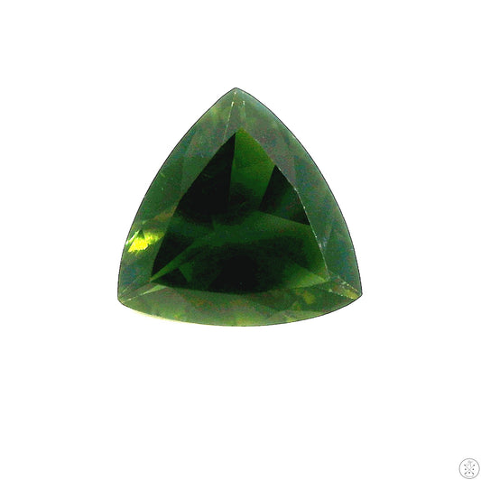 2.53 Carat Natural Green Tourmaline 10 mm Trillion Faceted Gemstone Loose
