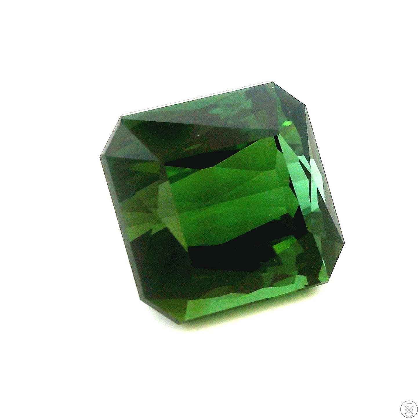 6.05 Carat Natural Green Tourmaline 10 mm Square Emerald Faceted Gemstone Loose