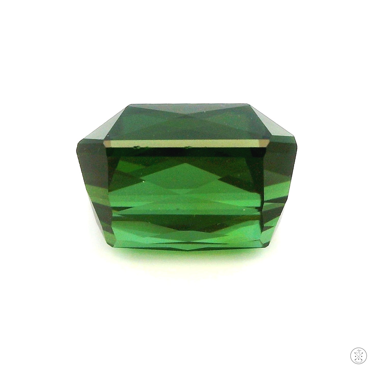 6.05 Carat Natural Green Tourmaline 10 mm Square Emerald Faceted Gemstone Loose