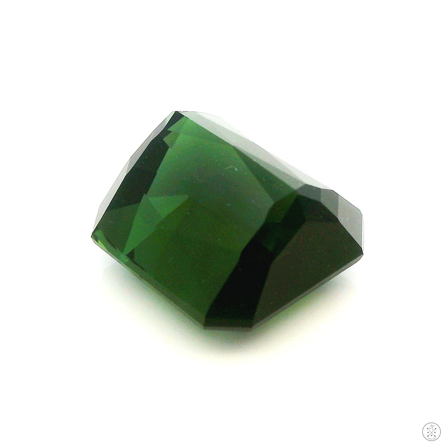 6.05 Carat Natural Green Tourmaline 10 mm Square Emerald Faceted Gemstone Loose