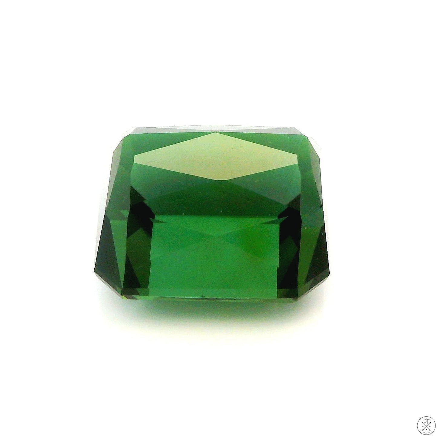 6.05 Carat Natural Green Tourmaline 10 mm Square Emerald Faceted Gemstone Loose