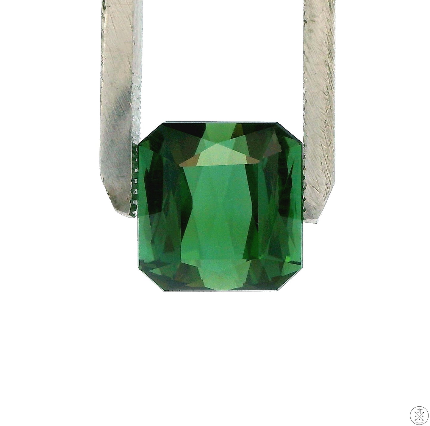 6.05 Carat Natural Green Tourmaline 10 mm Square Emerald Faceted Gemstone Loose