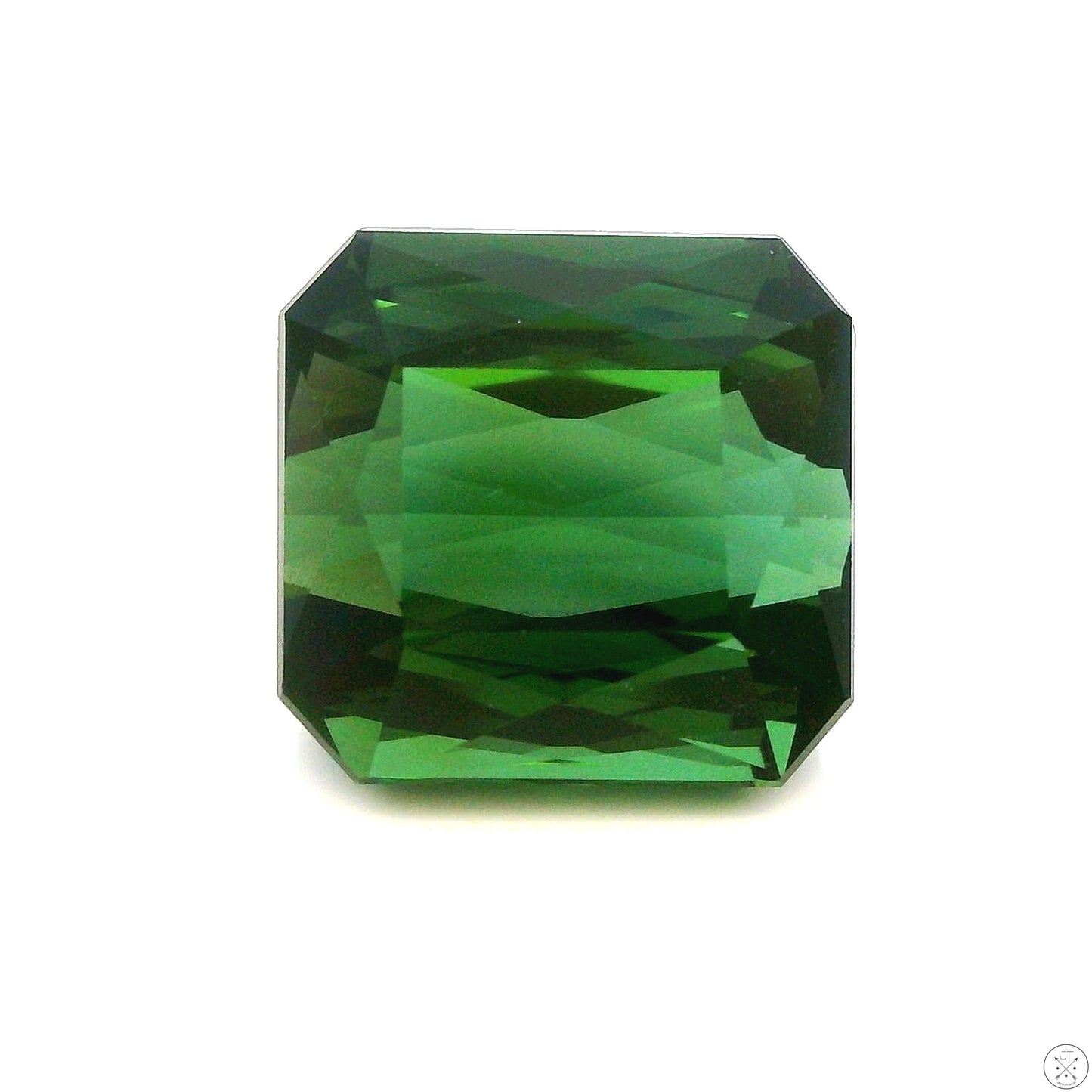 6.05 Carat Natural Green Tourmaline 10 mm Square Emerald Faceted Gemstone Loose