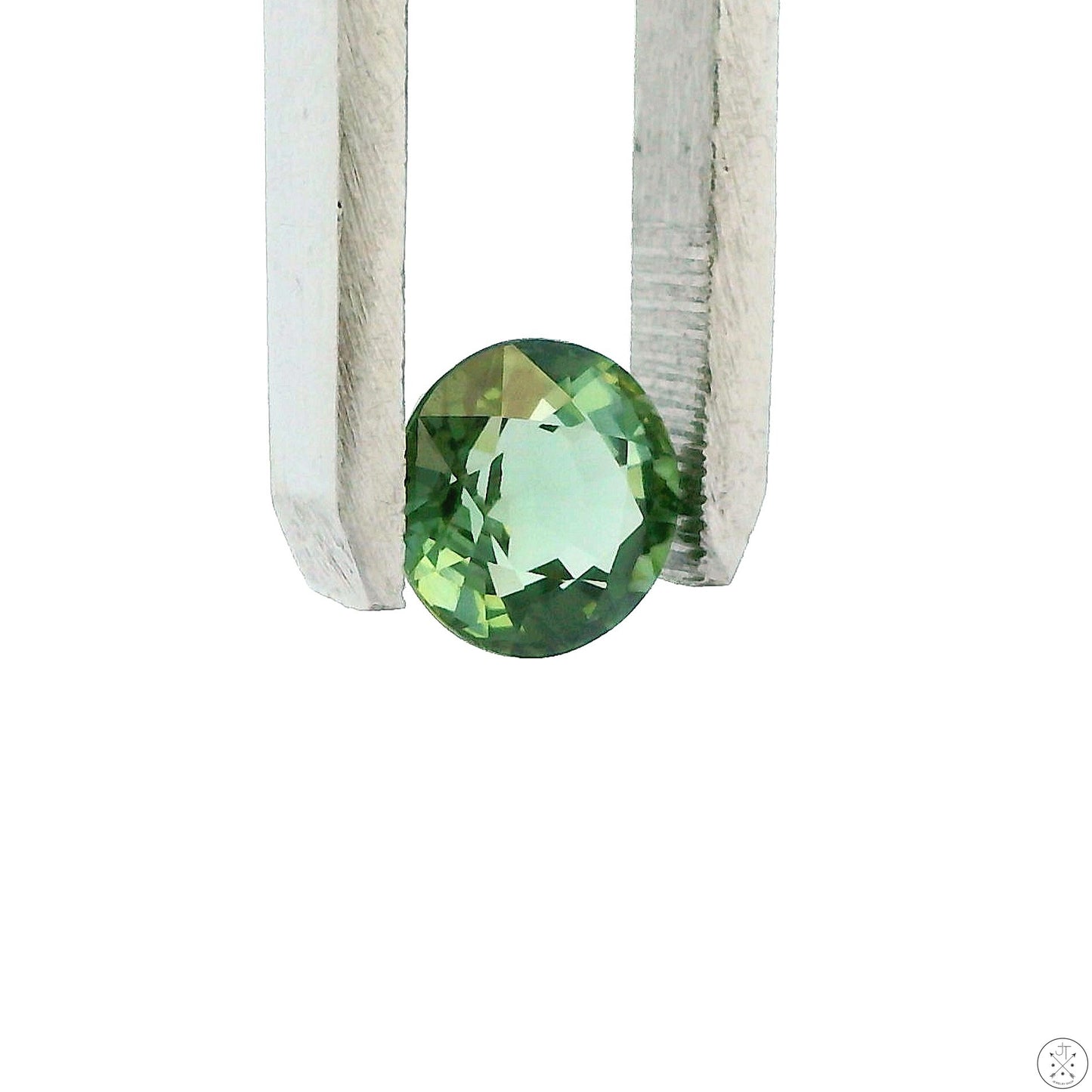 1.76 Carat Natural Green Tourmaline 7.4 mm Round Faceted Gemstone Loose