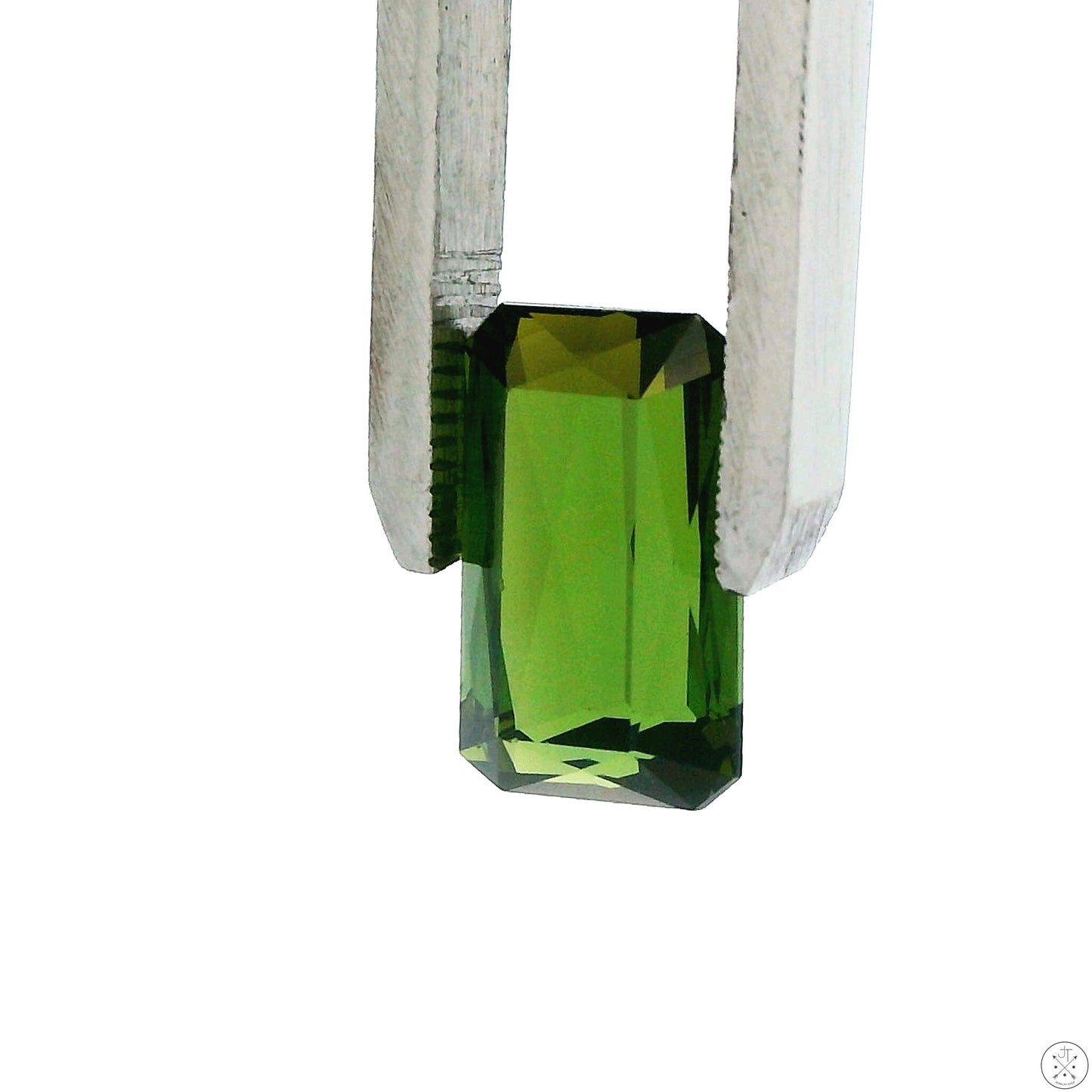 5.92 Carat Natural Green Tourmaline 13 x 8 mm Rectangle Faceted Gemstone Loose