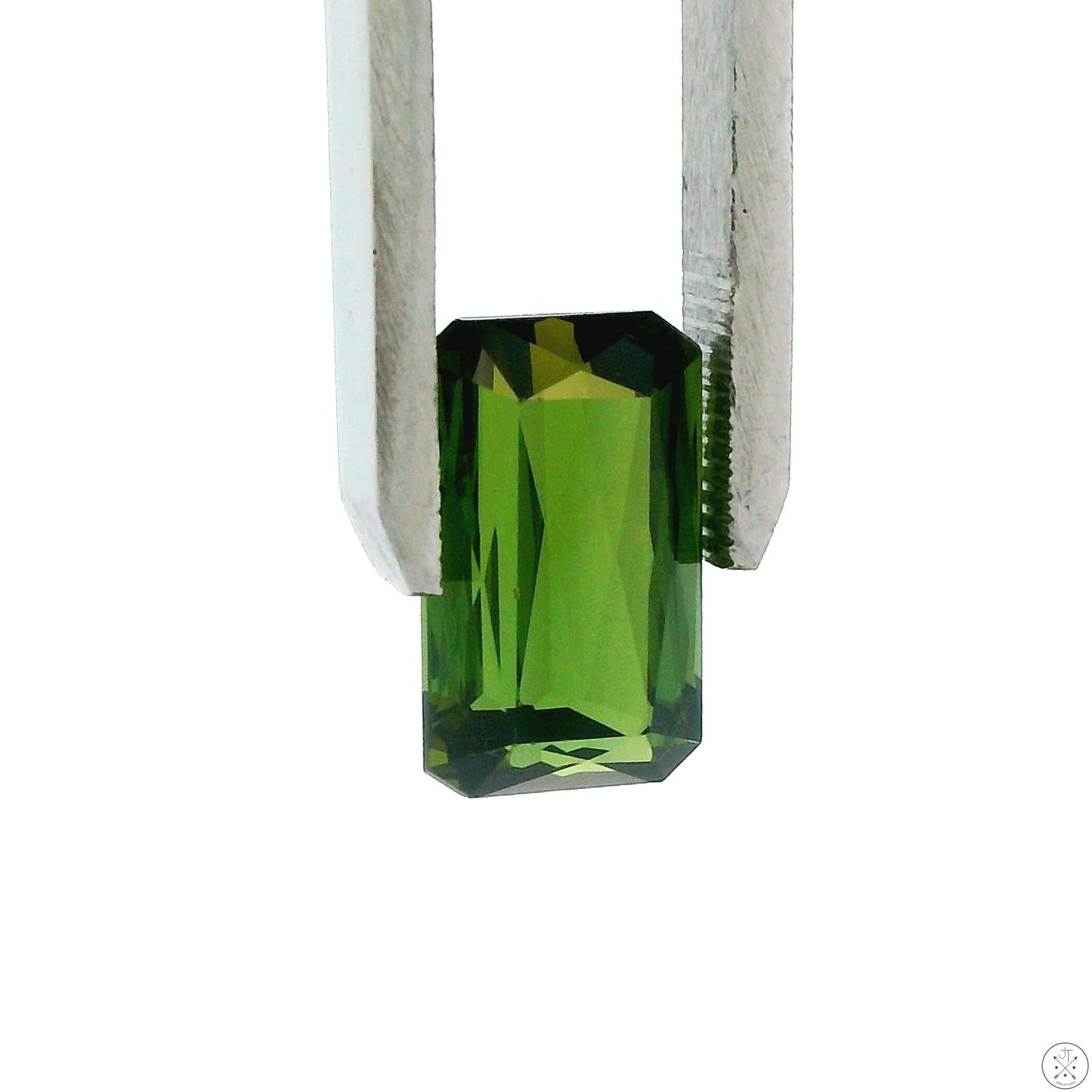 5.92 Carat Natural Green Tourmaline 13 x 8 mm Rectangle Faceted Gemstone Loose