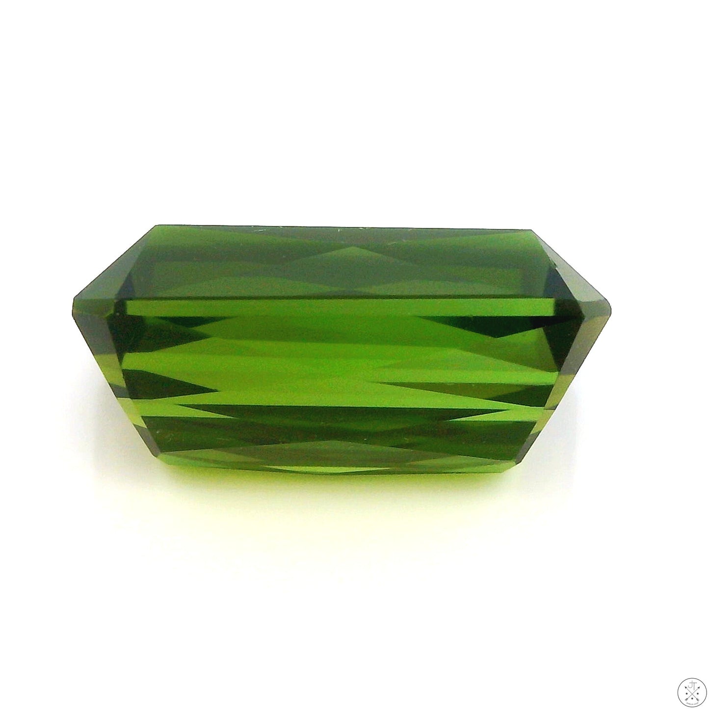 5.92 Carat Natural Green Tourmaline 13 x 8 mm Rectangle Faceted Gemstone Loose