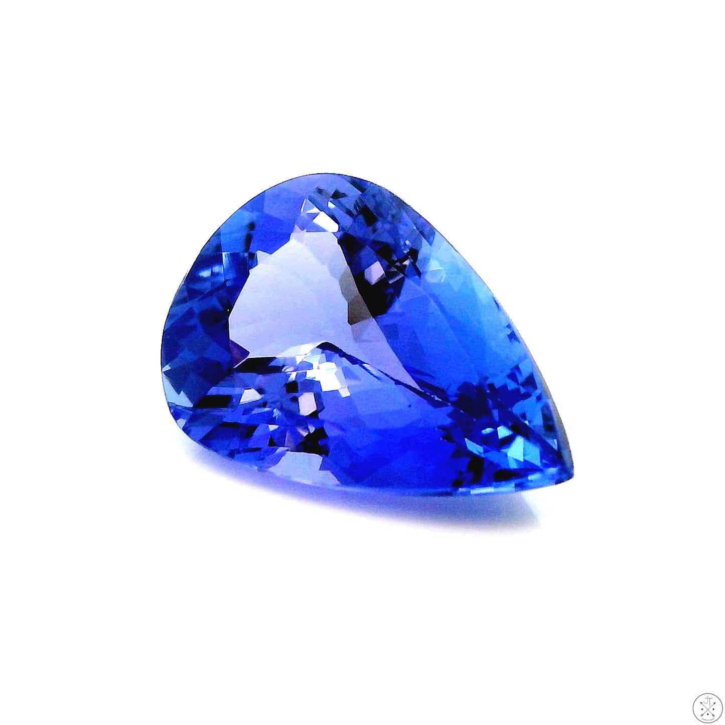 3.91 Carat Natural Tanzanite 13 x 9 mm Pear Faceted Gemstone Loose