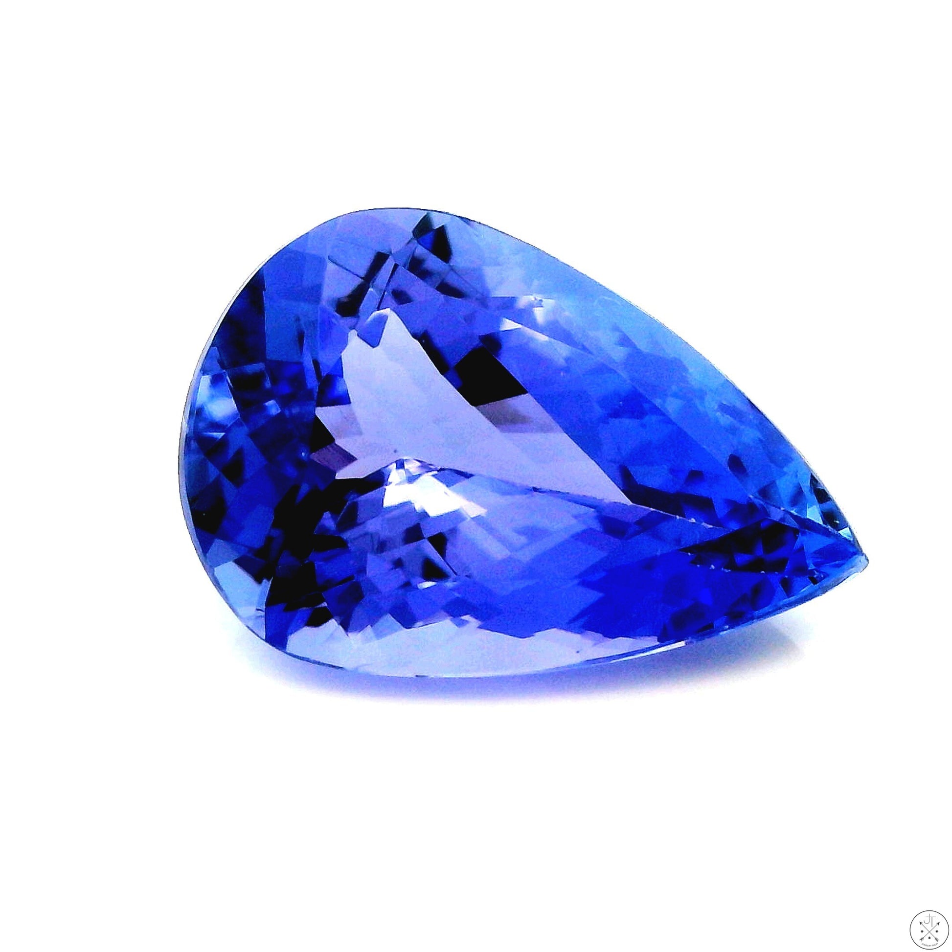 3.91 Carat Natural Tanzanite 13 x 9 mm Pear Faceted Gemstone Loose