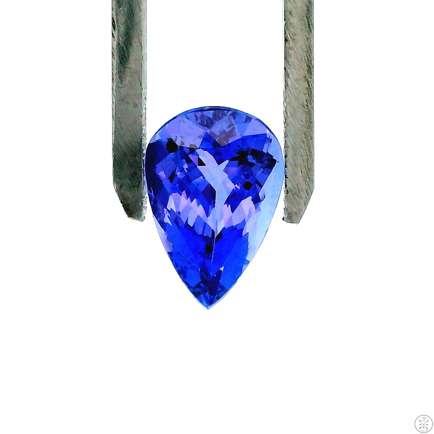 3.91 Carat Natural Tanzanite 13 x 9 mm Pear Faceted Gemstone Loose