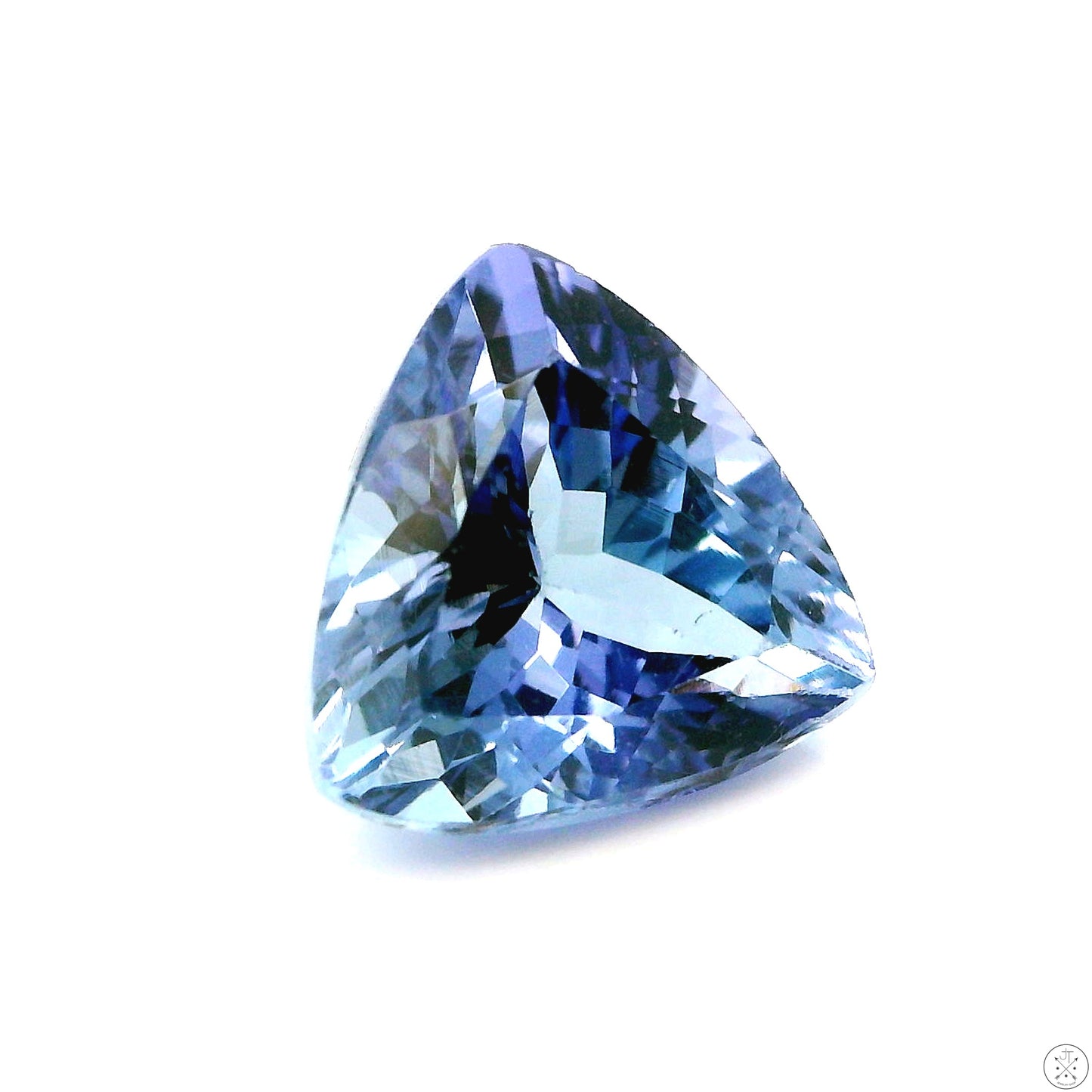 2.24 Carat Natural Tanzanite 8 mm Trillion Faceted Gemstone Loose