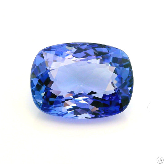 2.65 Carat Natural Tanzanite 10 x 7 mm Cushion Faceted Gemstone Loose