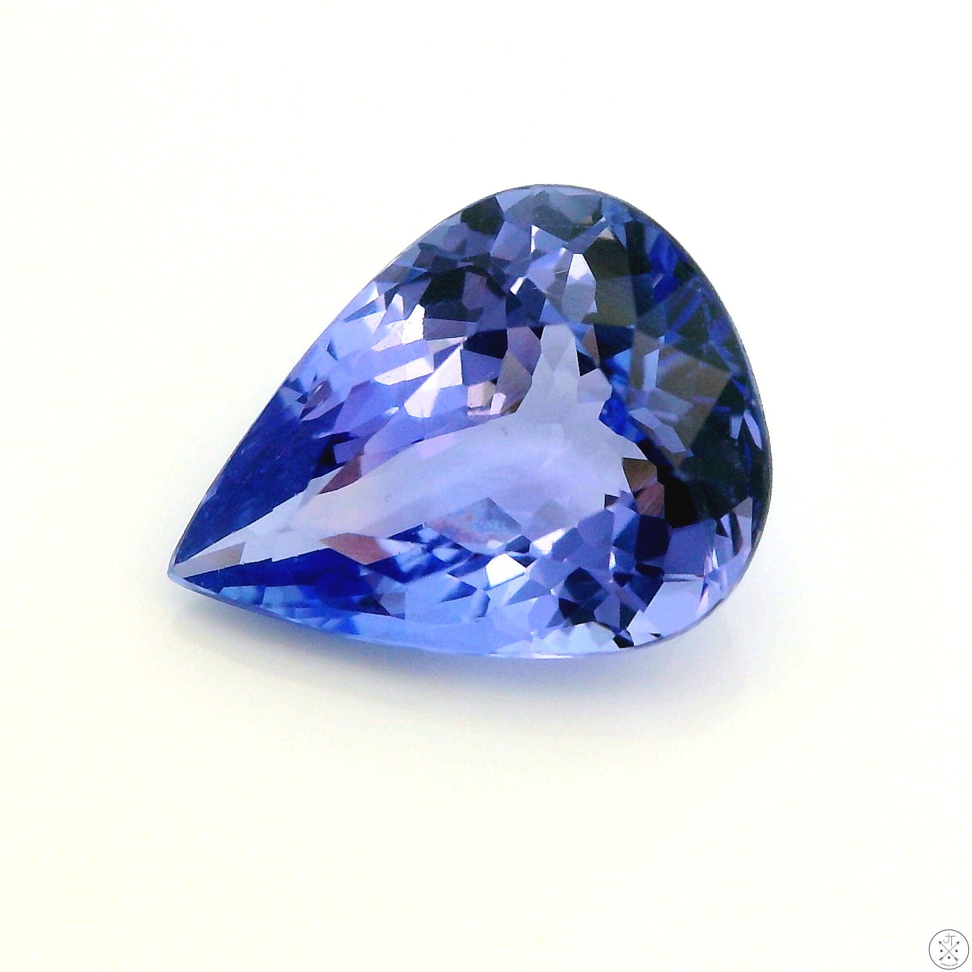 2.07 Carat Natural Tanzanite 10 x 7.6 mm Pear Faceted Gemstone Loose