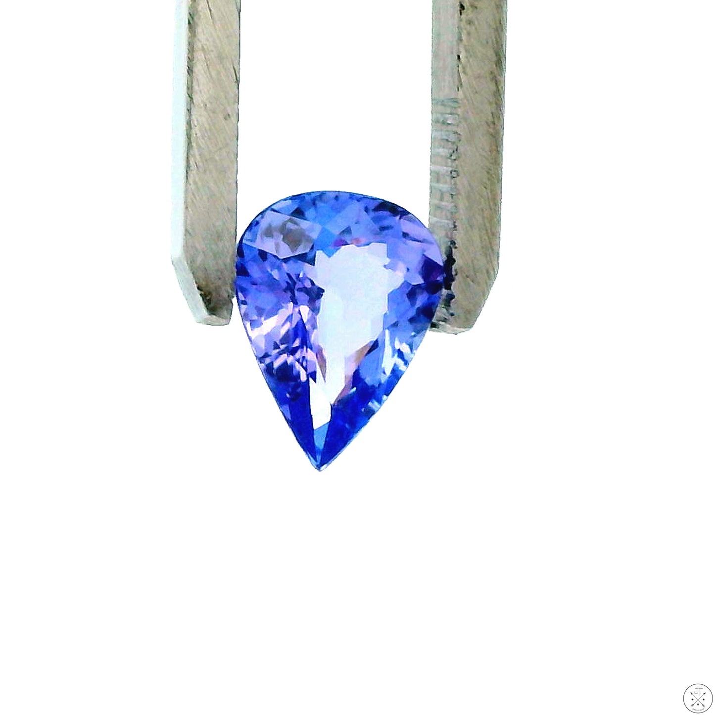 2.07 Carat Natural Tanzanite 10 x 7.6 mm Pear Faceted Gemstone Loose