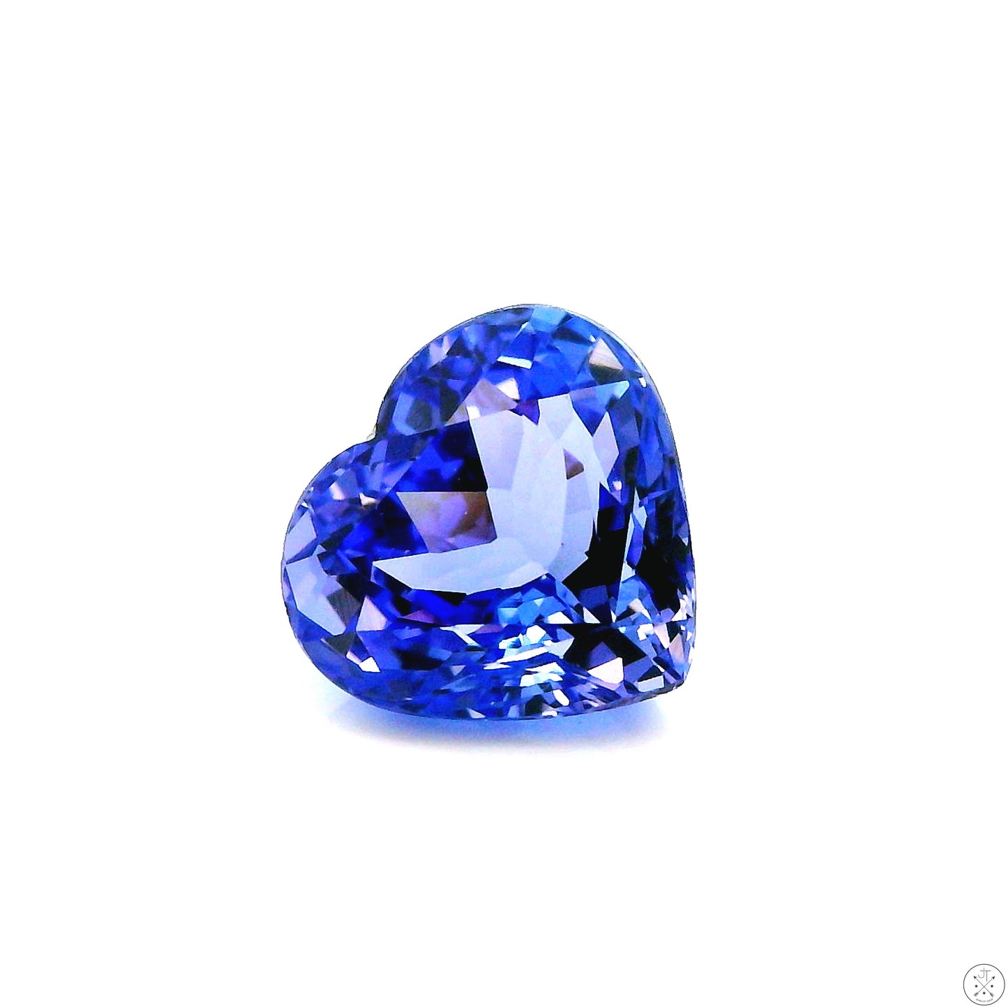 2.02 Carat Natural Tanzanite 8 x 7.4 mm Heart Faceted Gemstone Loose
