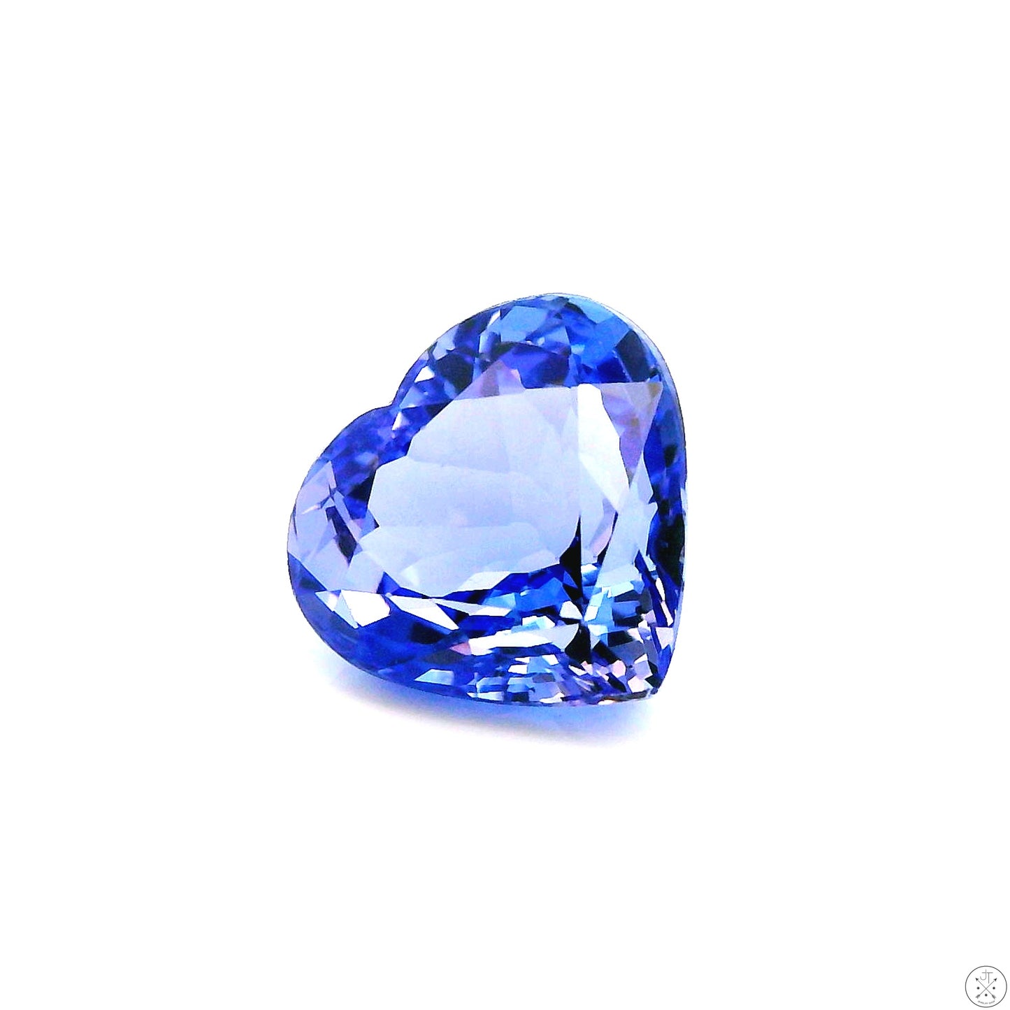 2.02 Carat Natural Tanzanite 8 x 7.4 mm Heart Faceted Gemstone Loose