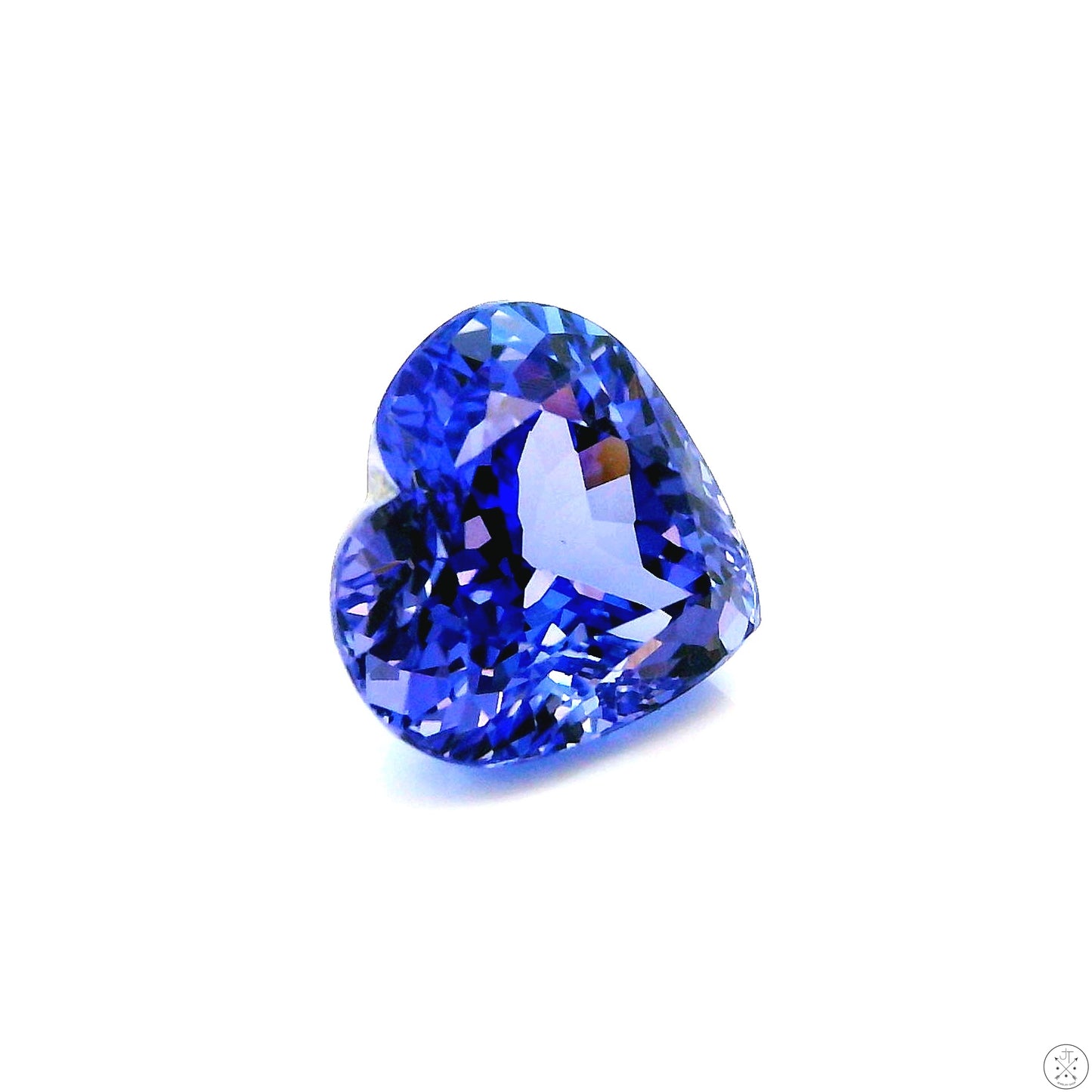 2.02 Carat Natural Tanzanite 8 x 7.4 mm Heart Faceted Gemstone Loose