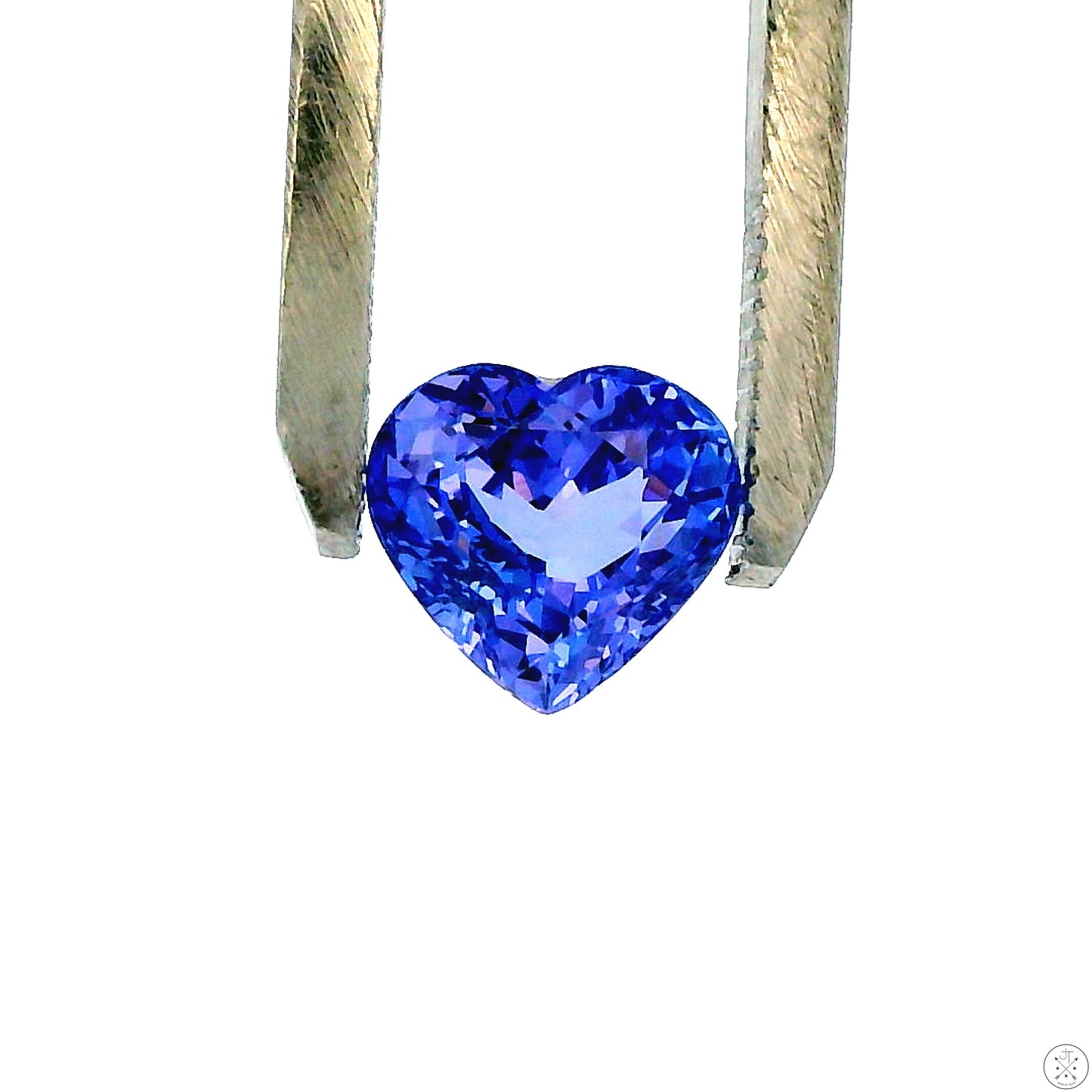 2.02 Carat Natural Tanzanite 8 x 7.4 mm Heart Faceted Gemstone Loose