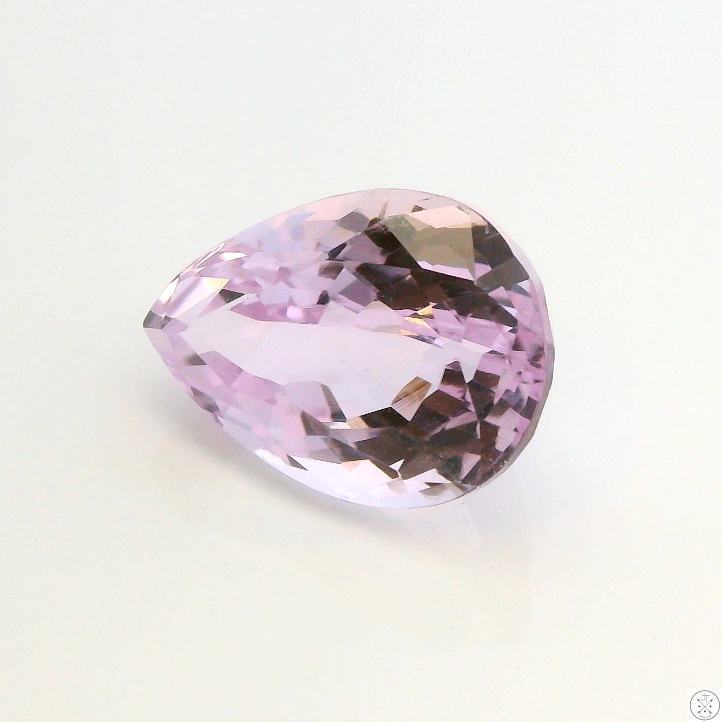 7.95 Carat Natural Kunzite 14 x 10 mm Pear Faceted Gemstone Loose