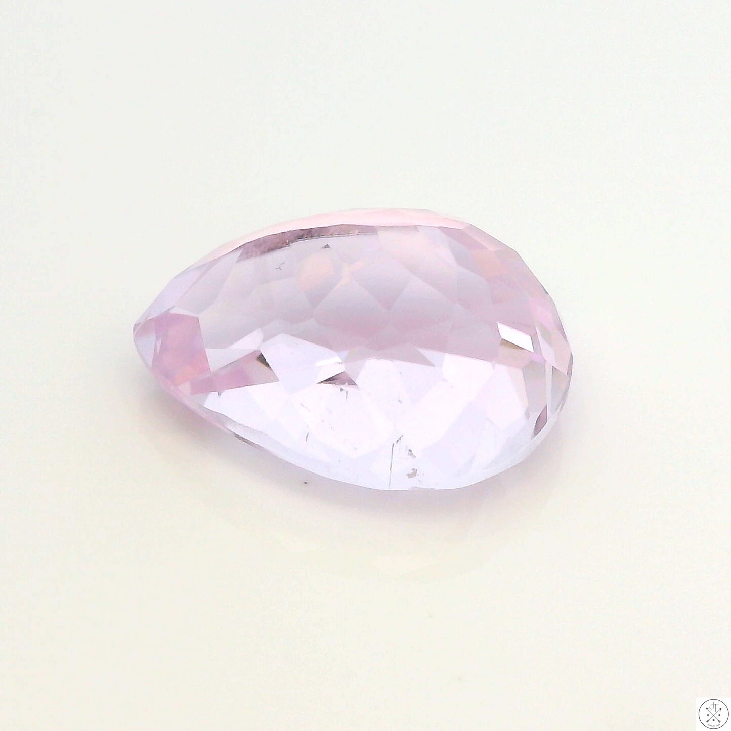 7.95 Carat Natural Kunzite 14 x 10 mm Pear Faceted Gemstone Loose