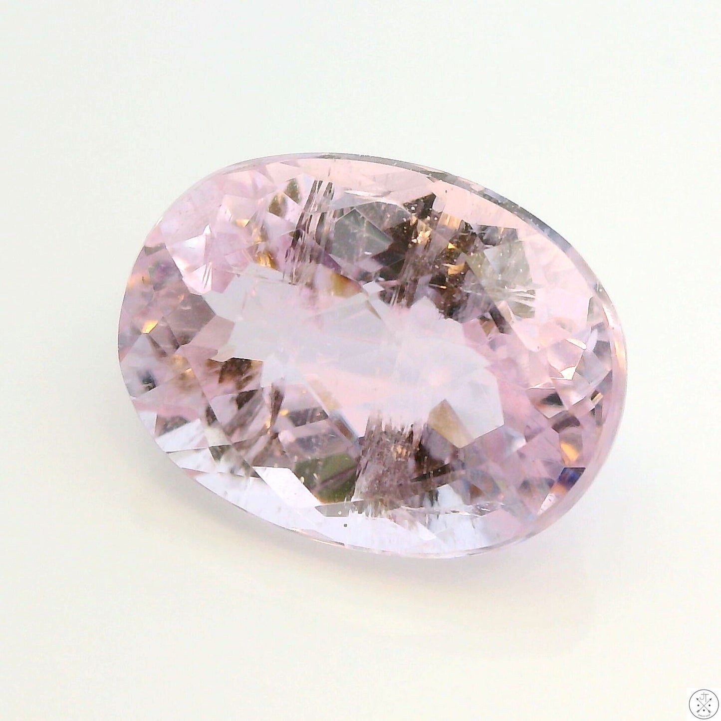 12.35 Carat Natural Kunzite 16 x 12 mm Oval Faceted Gemstone Loose