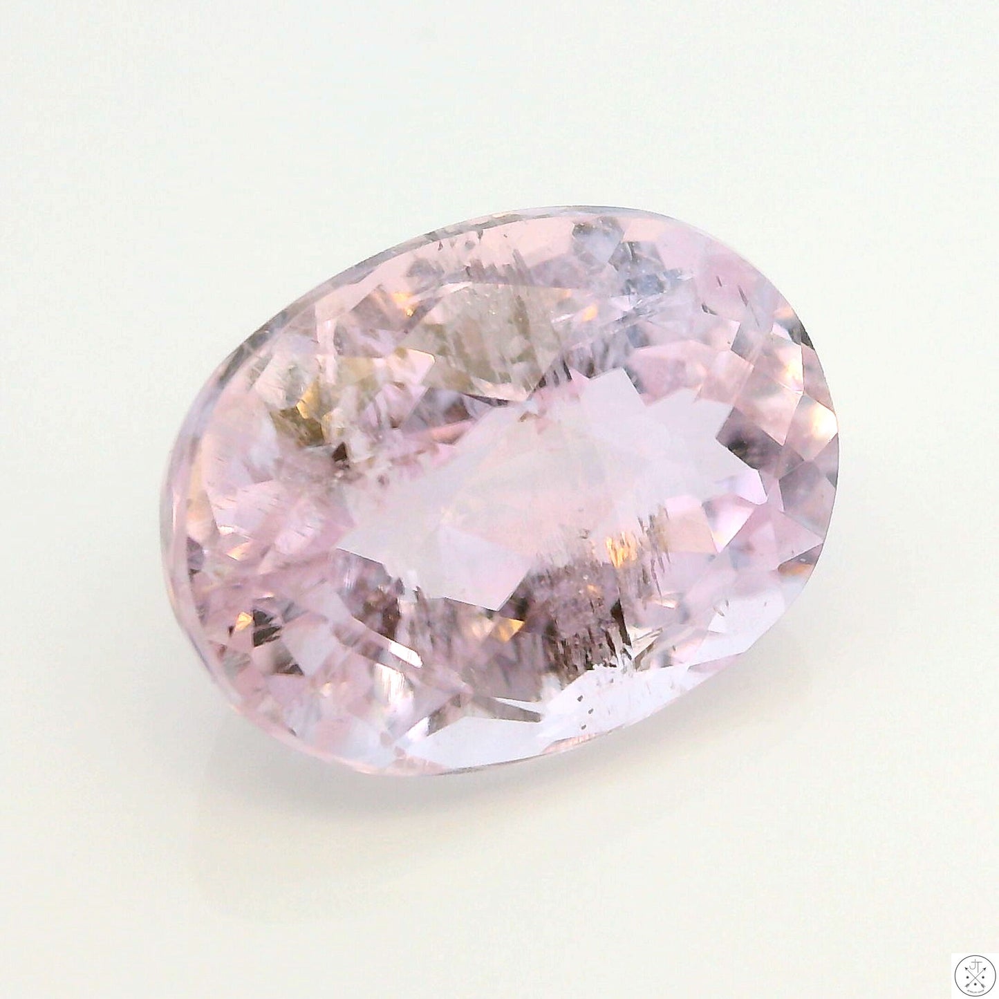 12.35 Carat Natural Kunzite 16 x 12 mm Oval Faceted Gemstone Loose
