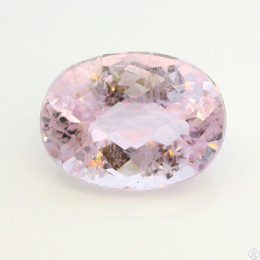 12.35 Carat Natural Kunzite 16 x 12 mm Oval Faceted Gemstone Loose
