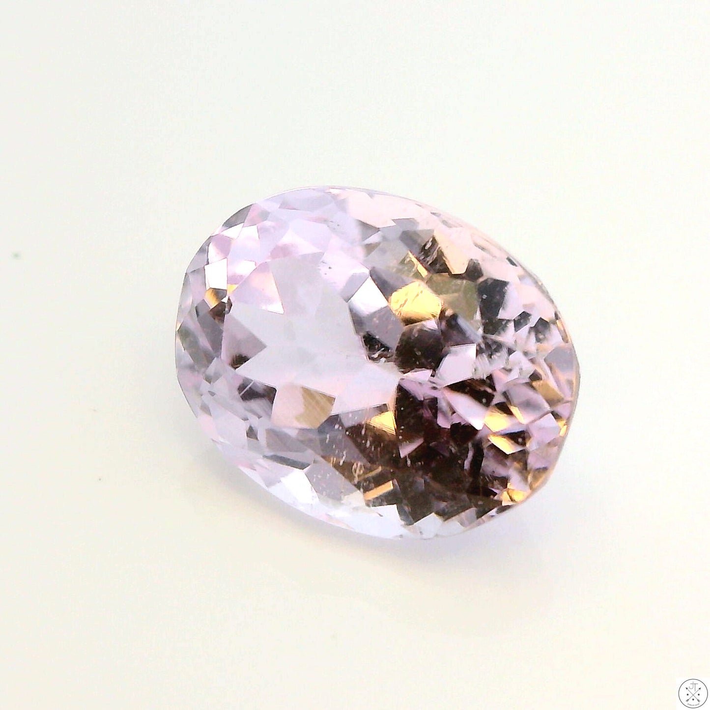 4.08 Carat Natural Kunzite 11 x 9 mm Oval Faceted Gemstone Loose
