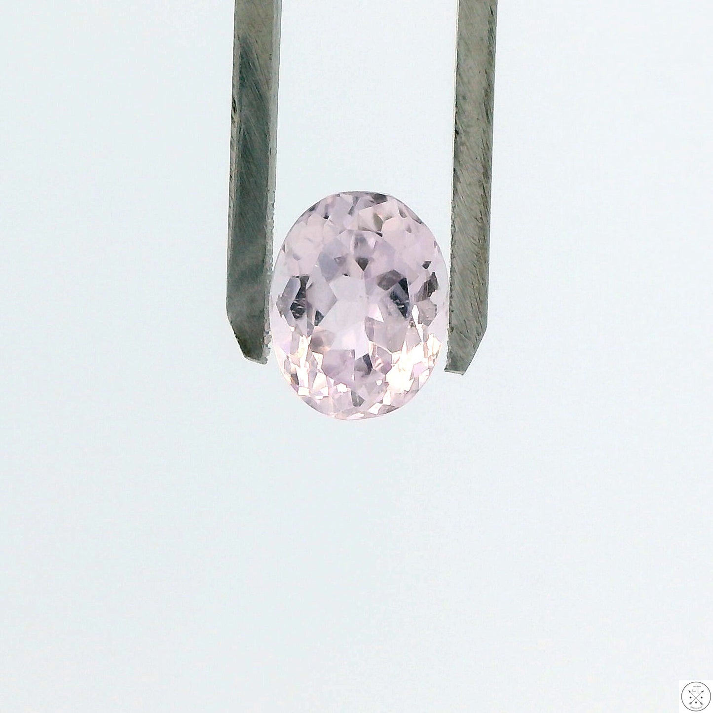 4.08 Carat Natural Kunzite 11 x 9 mm Oval Faceted Gemstone Loose