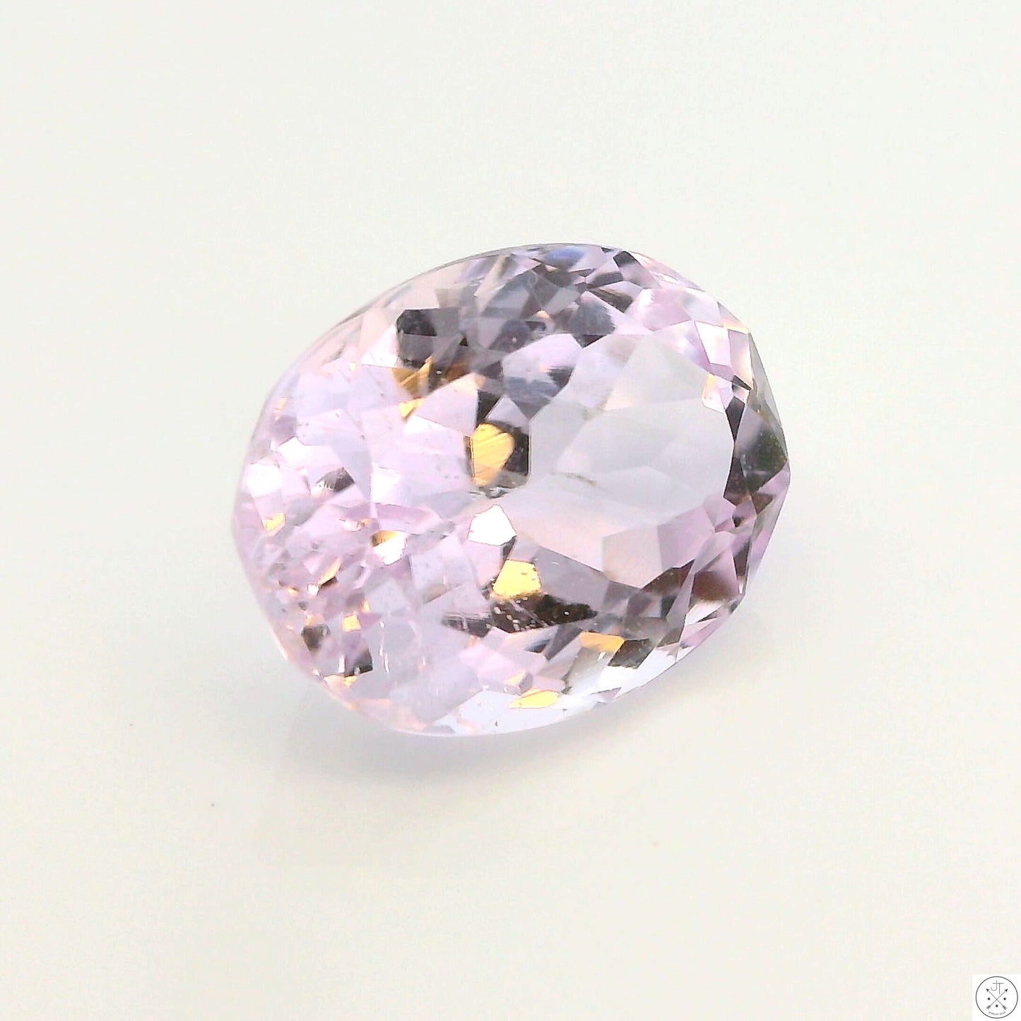 4.08 Carat Natural Kunzite 11 x 9 mm Oval Faceted Gemstone Loose