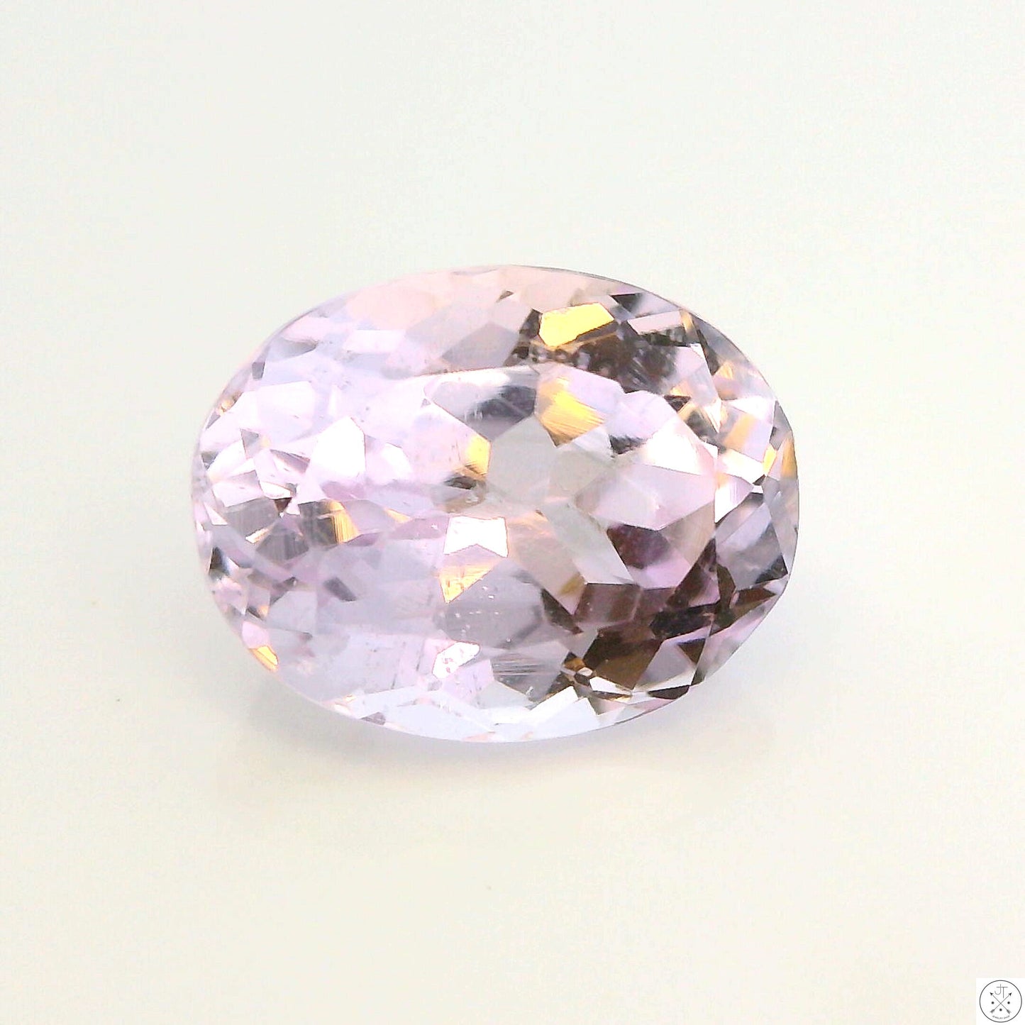 4.08 Carat Natural Kunzite 11 x 9 mm Oval Faceted Gemstone Loose Pink