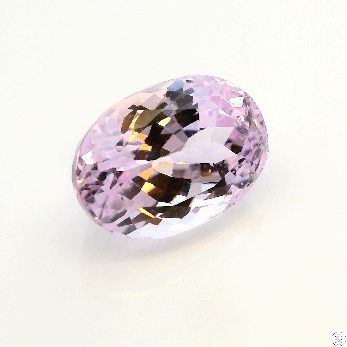 8.59 Carat Natural Kunzite 14 x 10 mm Oval Faceted Gemstone Loose