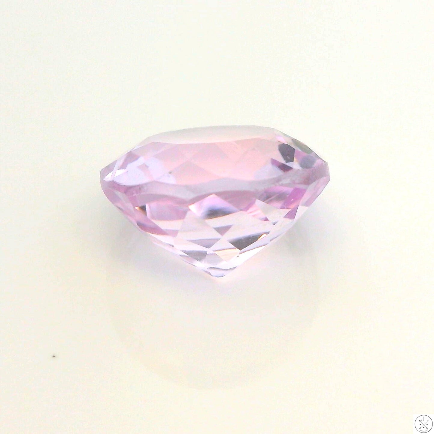 3.68 Carat Natural Kunzite 9.6 mm Round Faceted Gemstone Loose