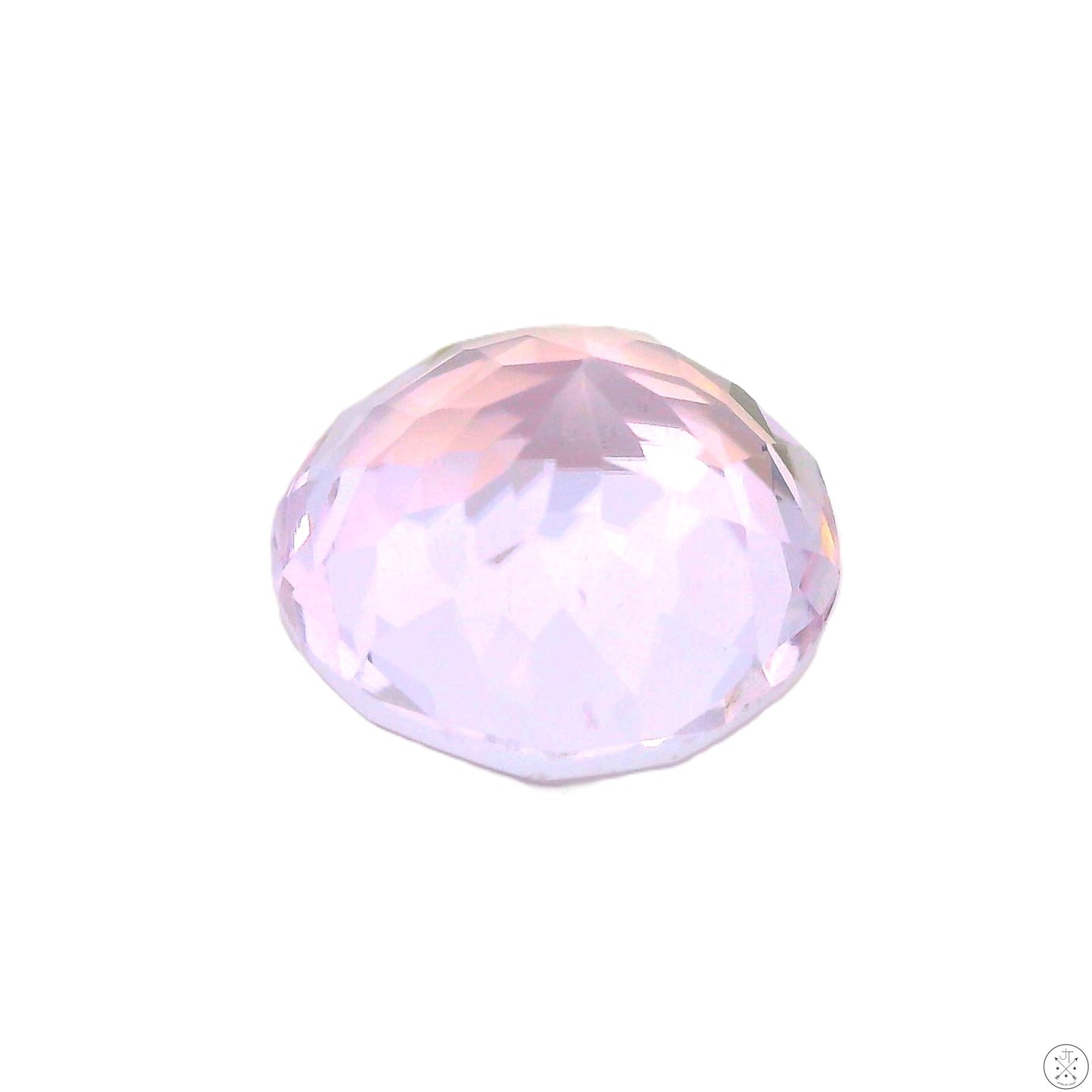 3.68 Carat Natural Kunzite 9.6 mm Round Faceted Gemstone Loose