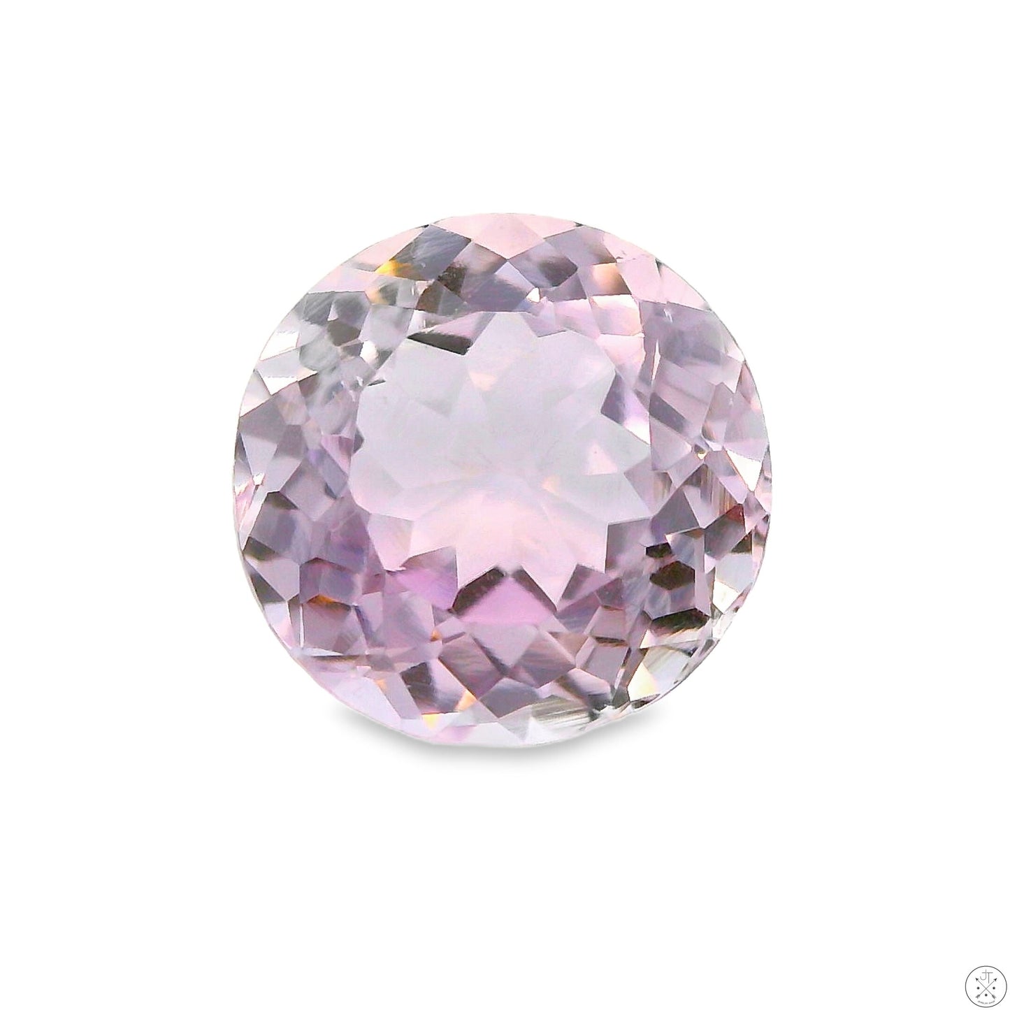 3.68 Carat Natural Kunzite 9.6 mm Round Faceted Gemstone Loose