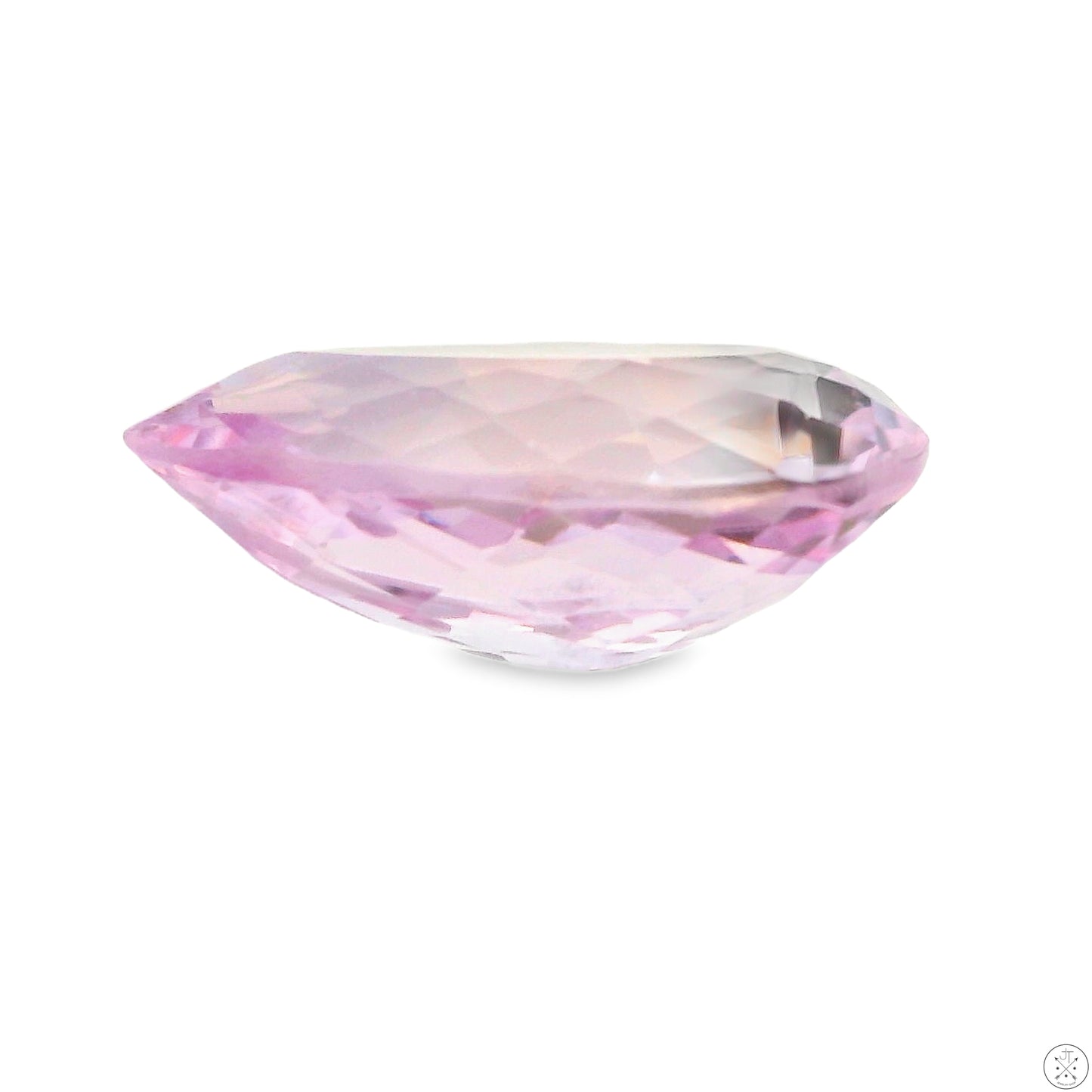 8.18 Carat Natural Kunzite 17.2 x 10.7 mm Pear Faceted Gemstone Loose